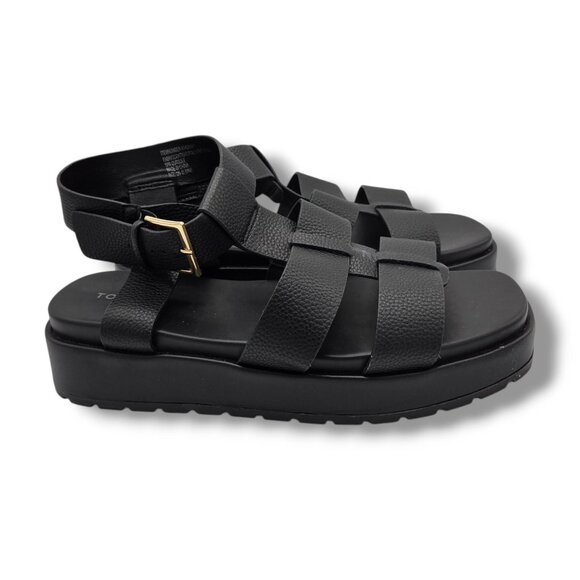 torrid Shoes - Torrid Flatform Gladiator Womens 11.5WW Black Platform Sandal